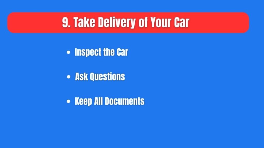 Take Delivery of Your Car